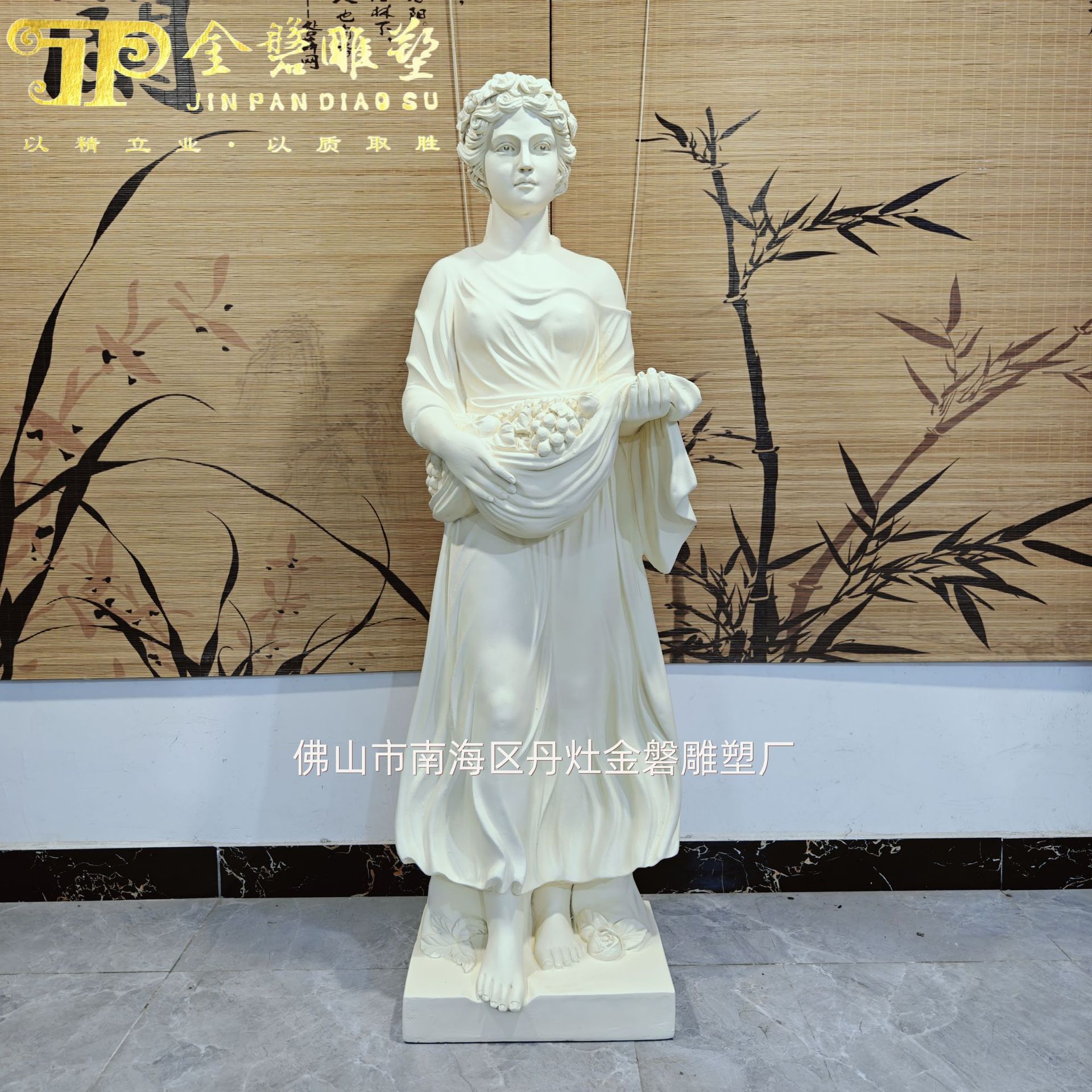European-style Western goddess sculpture ornaments, square courtyard, hotel, villa landscape, beautiful angel statue ornaments, landscape Specification drawing