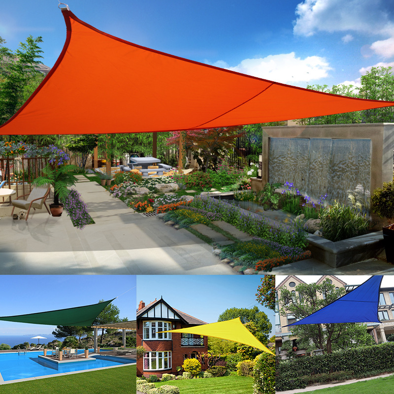 The best-selling triangular sail 2.4*2.4*2.4 waterproof and sun-proof sunshade sail outdoor products sunshade canopy canopy Oxford fabric Specification drawing