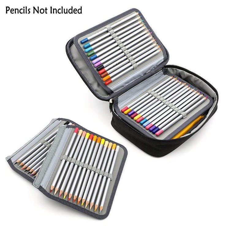 72-hole sketch brush, colored pencil storage bag, student art pen, hand-held pen bag, multi-hole stationery storage box Application Scenario