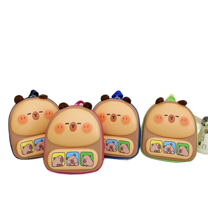 The manufacturer of the 2024 new cartoon cute children's backrest printed hand-held backpack for primary school students Item Picture