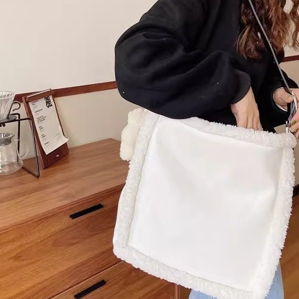 01233 Retro solid color lambskin bag, women's patchwork design sense, underarm commuting bag for work, single-shoulder crossbody bag details Picture