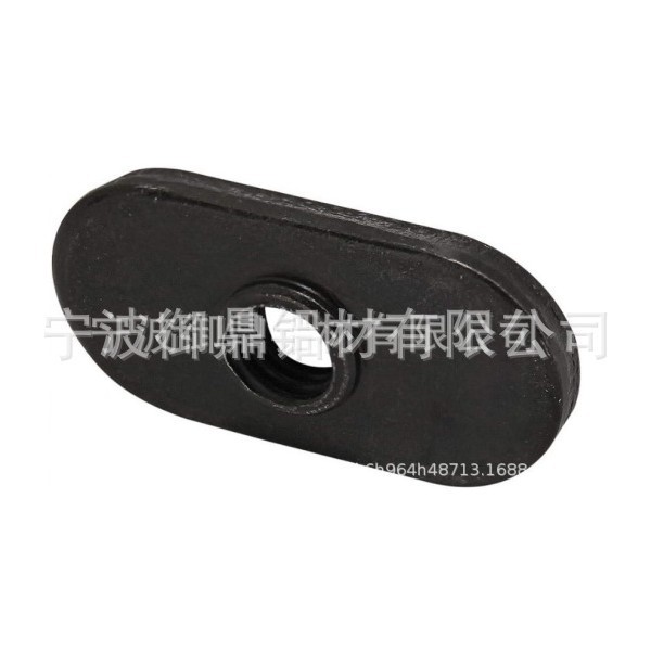 Ningbo original manufacturer carbon steel M8 5/16-18 sliding type economic nut simple type strip nut block Specification drawing