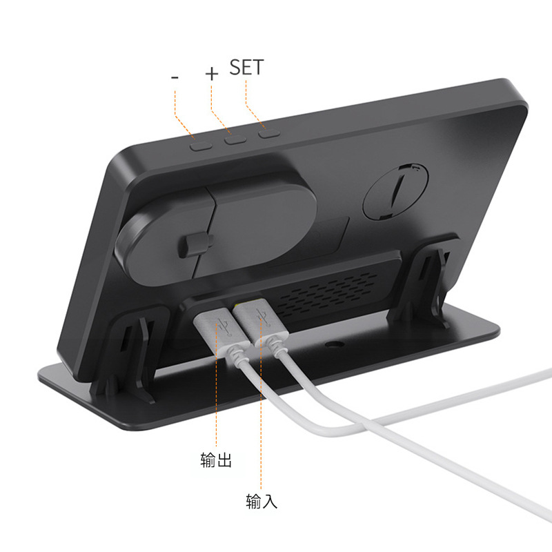 15W is suitable for iPhone16/15, Apple Watch, headphones, 4-in-1 wireless charger, LED digital alarm clock mirror Application Scenario