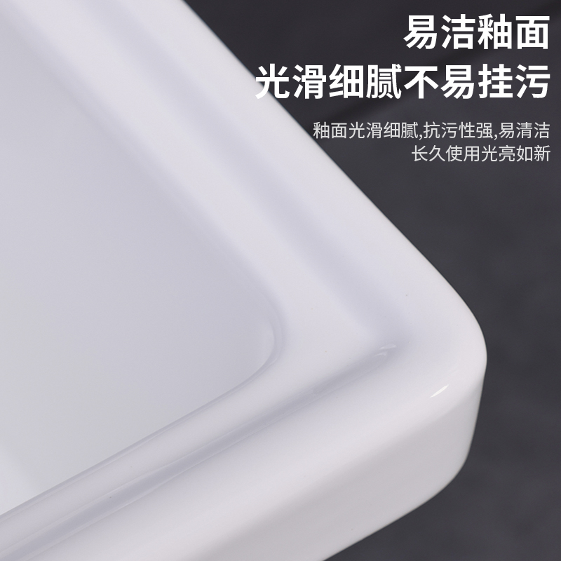 Large mop sink, household outdoor balcony bathroom mop sink, mop sink, ceramic square long mop basin Application Scenario
