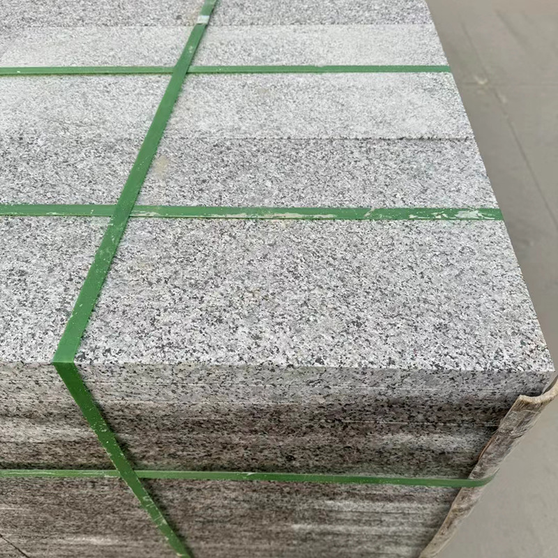 Sesame grey flamed board 30mm thick grey marble floor paving stone, natural granite, Lu Grey stone, marble stone manufacturer details Picture
