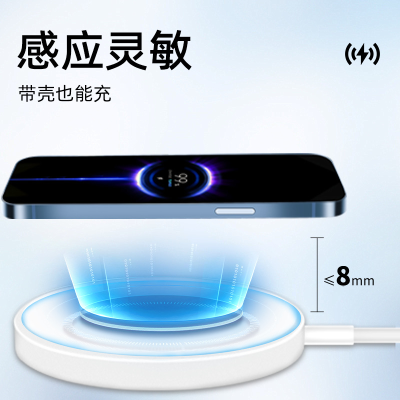 The magnetic three-in-one wireless charger folding stand is suitable for wireless charging of Apple watches and mobile phones with one core and three charges details Picture