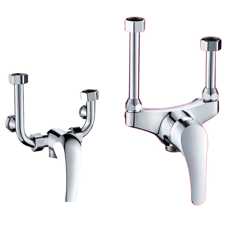 U-shaped mixing valve for electric water heaters, all-copper faucet accessories for both hot and cold water, and universal exposed switch for household showers Item Picture