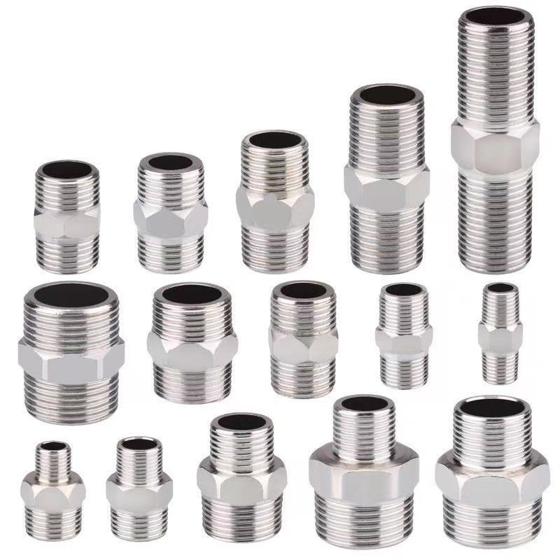 4 points stainless steel thickened 304 pairs of threads /6 points 1-inch reducer double external thread joint/stainless steel tie double external thread direct Item Picture