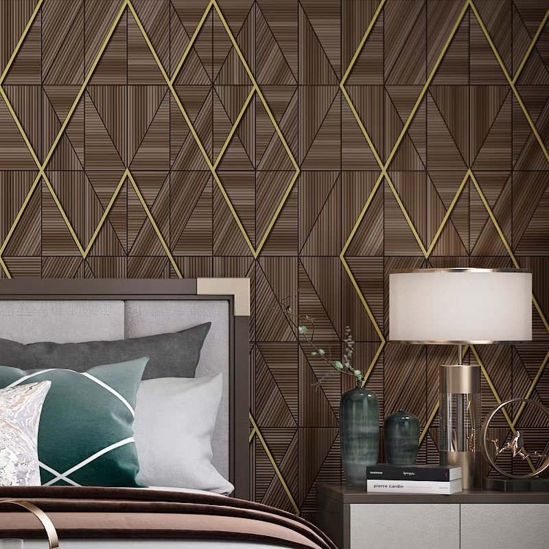 Modern simple striped wallpaper, waterproof and non-self-adhesive, living room, hotel and guesthouse wall decoration wallpaper manufacturer wholesale details Picture