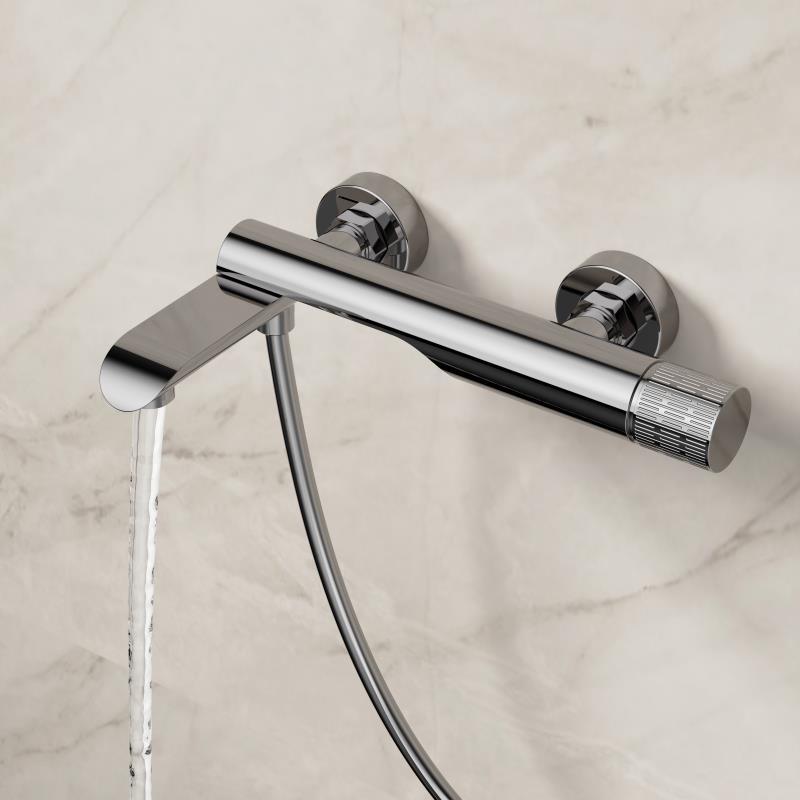 Kaiping Youjia Sanitary Ware Swing Mouth Bathtub Cold and Hot Hidden Faucet Copper Shower Room Cold and Hot Faucet 5257 details Picture