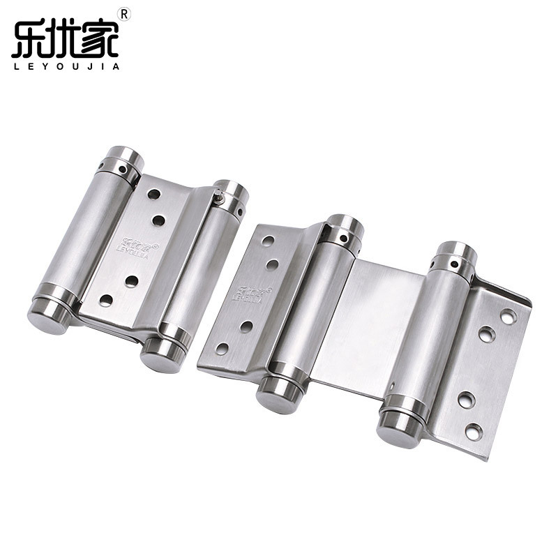 Stainless steel double spring hinge door hinge, bidirectional inward and outward opening automatic closing hinge, free double opening hinge, thickened version full figure