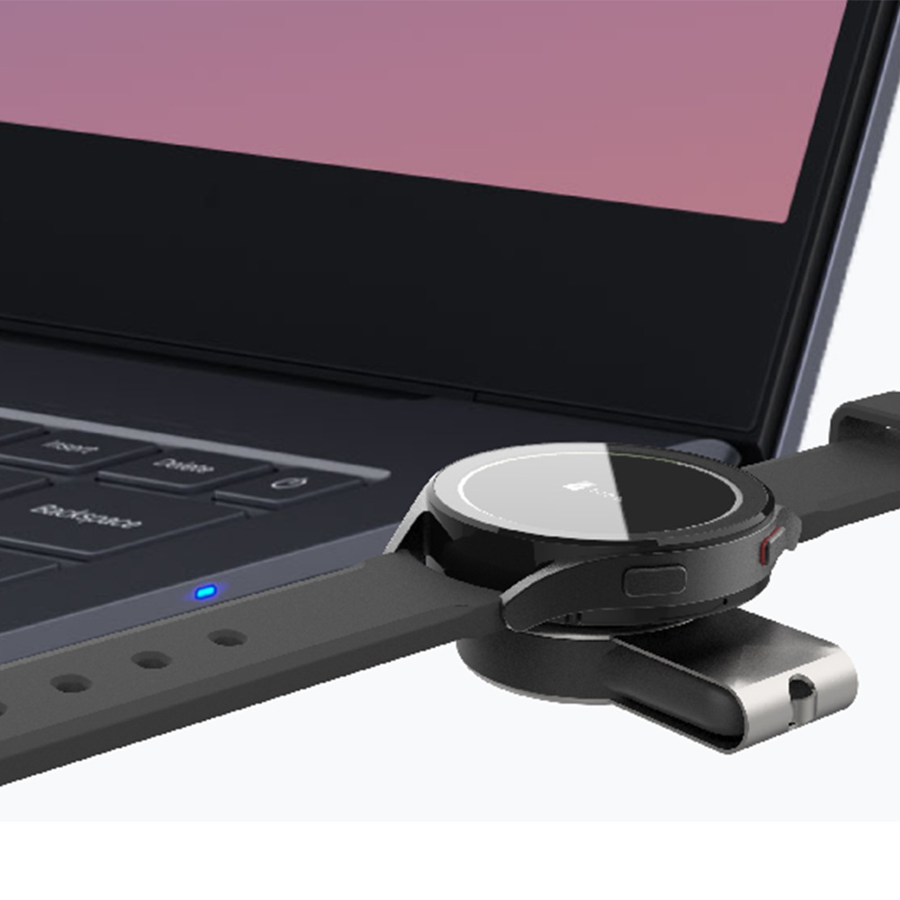 The new cross-border dual-interface USB TYPE-C magnetic watch charger dock is suitable for GalaxyWatch watches Application Scenario