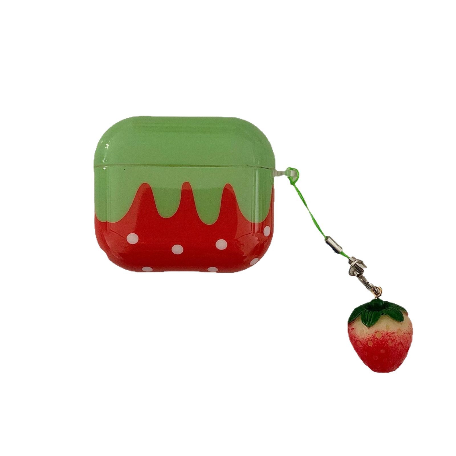 The Instagram minimalist and fresh strawberry pendant is suitable for the new wireless Bluetooth earphone case Pro of Apple AirPods4 Item Picture