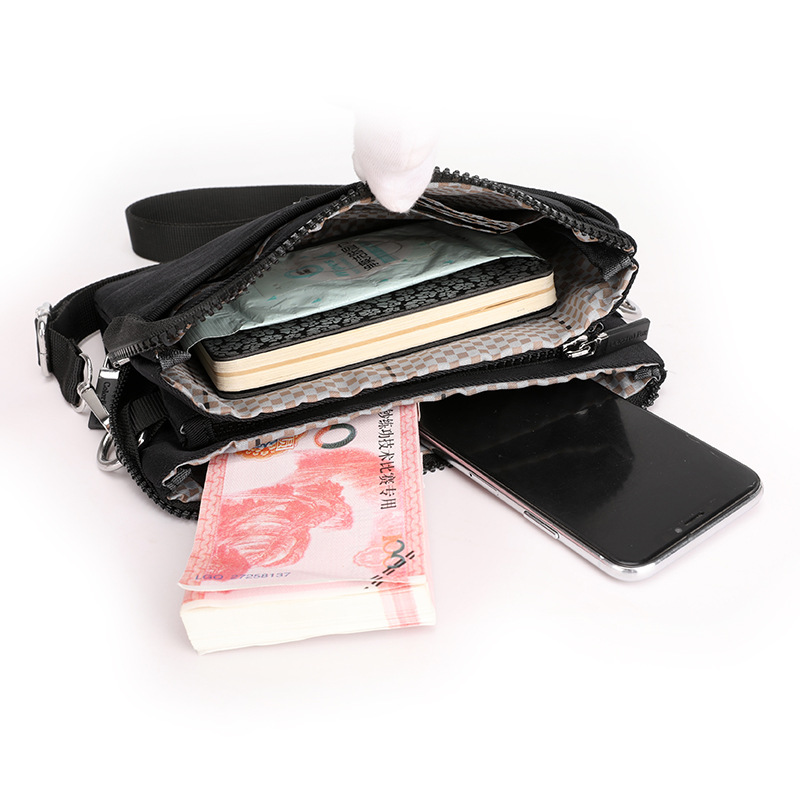 New cross-border women's bag: Casual women's single-shoulder bag in solid color, simple crossbody bag, casual nylon bag, mobile phone bag for women Application Scenario