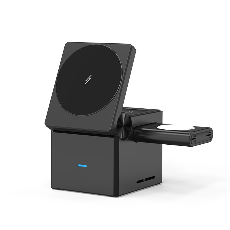 Amazon 15W Apple Wireless Fast Charging 3-in-1 wireless charger is suitable for 15W wireless charging of mobile phones and watches Item Picture