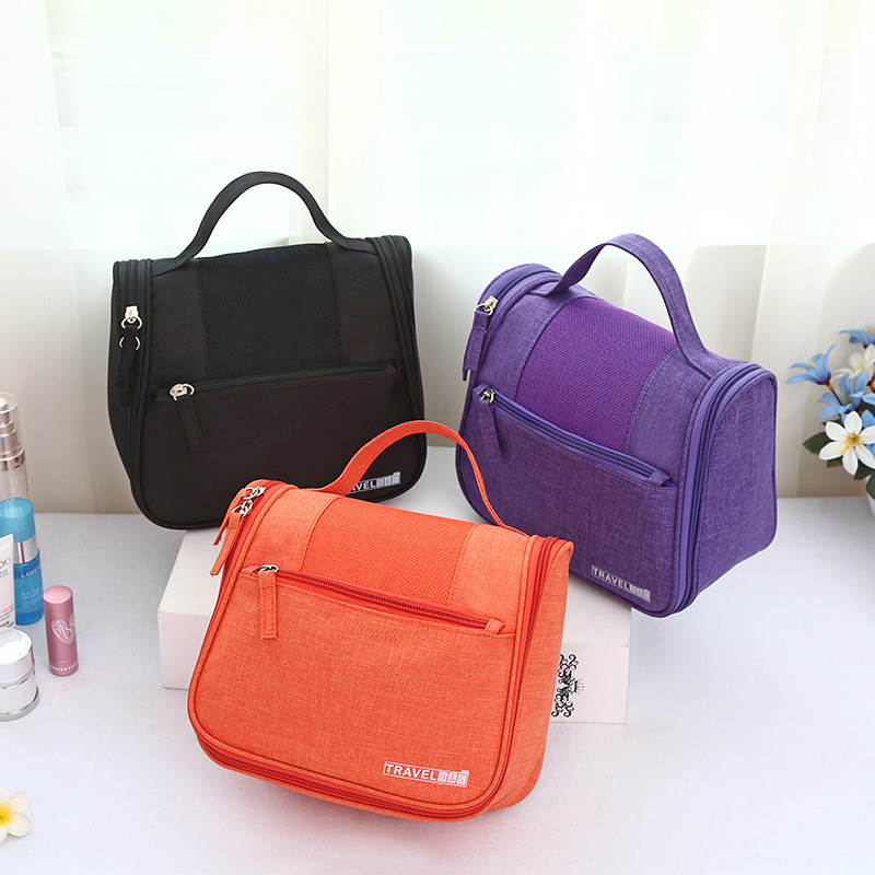 Runhui cationic solid color toiletry bag, portable cosmetics storage bag, travel makeup bag, starting from one batch, portable Application Scenario