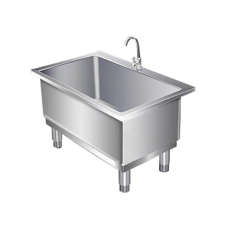 Simple sink thickened, commercial integrated, raised and deepened, priority delivery. Other American-style 304 stainless steel mop sinks Item Picture