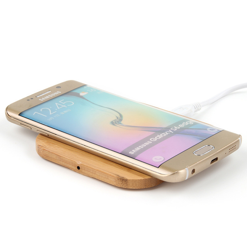 Bamboo and wood 15W, 10W, 5W circular, square, heart-shaped, polygonal mobile phone wireless fast charging can be customized with a LOGO Item Picture