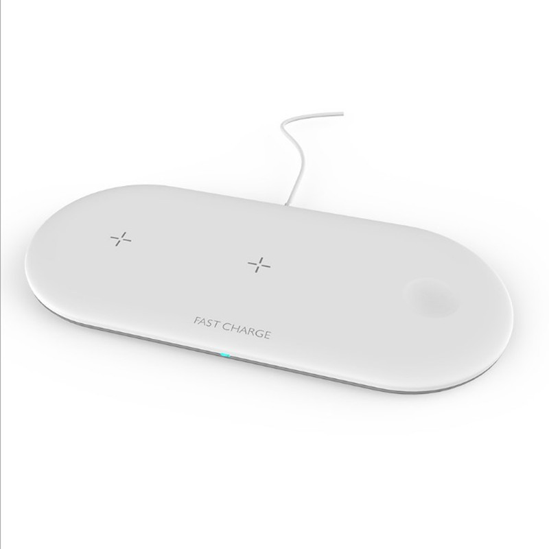 The multi-functional three-in-one wireless charger for desktop 15w is suitable for cross-border wireless charging of iphones, watches and headphones Item Picture