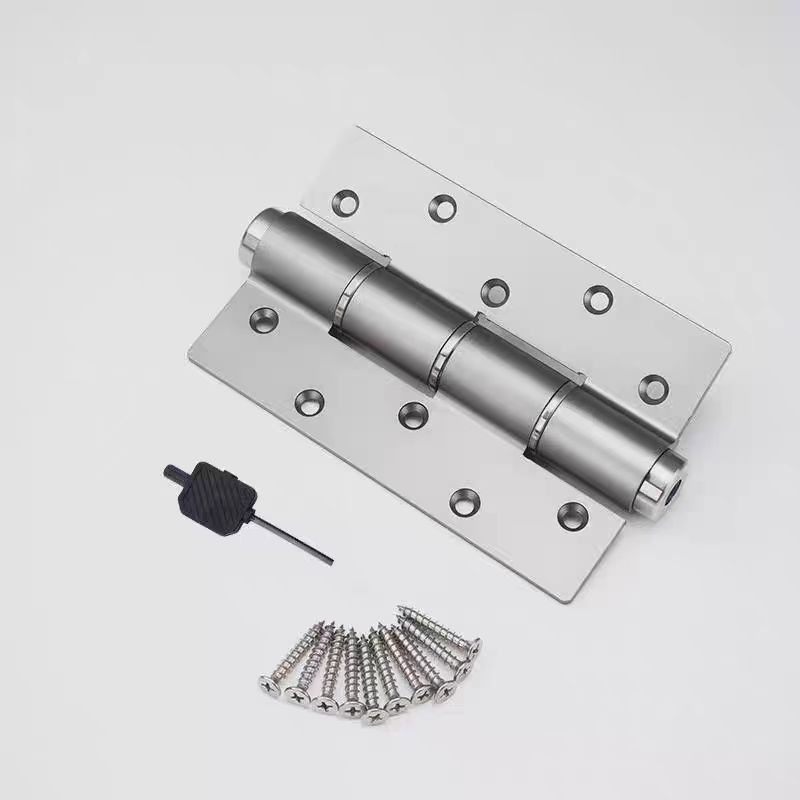 Aluminum alloy buffer hydraulic hinge, damping silent automatic door closer, multi-functional invisible door positioning hinge details Picture