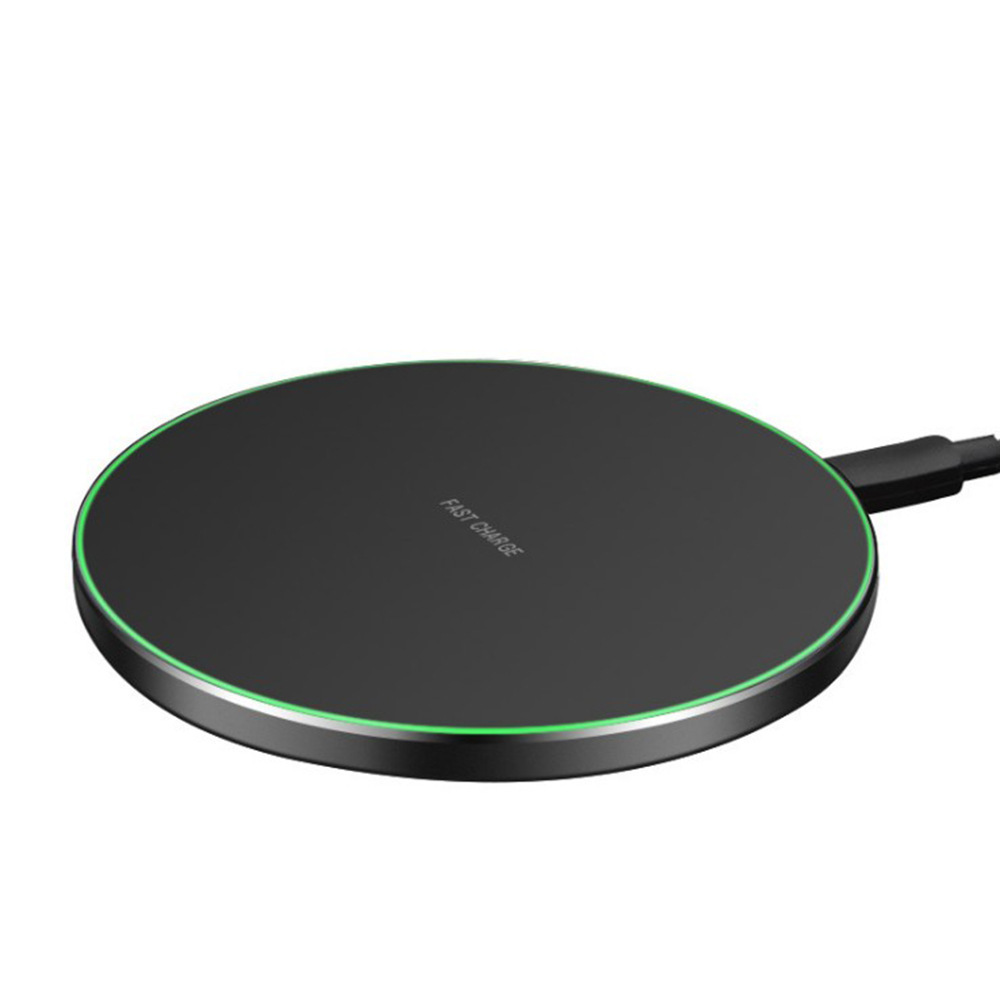 Cross-border exclusive 30W aluminum alloy mobile phone wireless charger, 15W fast charging, circular light-emitting wireless charger, 20W fast charging Specification drawing