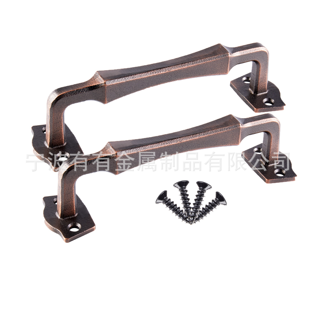 Barn door cast iron handle, door handle, double door pull handle, simple wooden door handle, hand handle manufacturer, e-commerce wholesale Specification drawing
