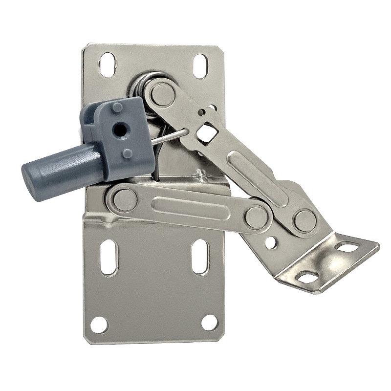 45-degree bottom flip door hinge, bottom opening spring hinge, bucket cabinet, sink cabinet, storage cabinet, furniture cabinet door connection parts Item Picture