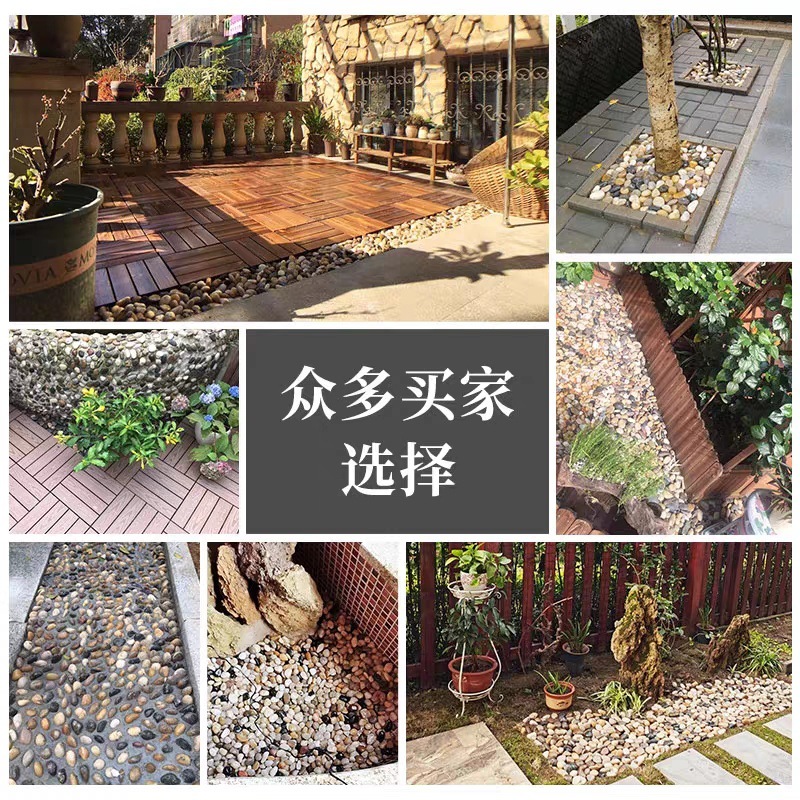 50 jin of pebbles for paving roads and floors, courtyard and garden landscaping, natural large and small stones, rain flower stones, raw stones, soft and warm stones details Picture