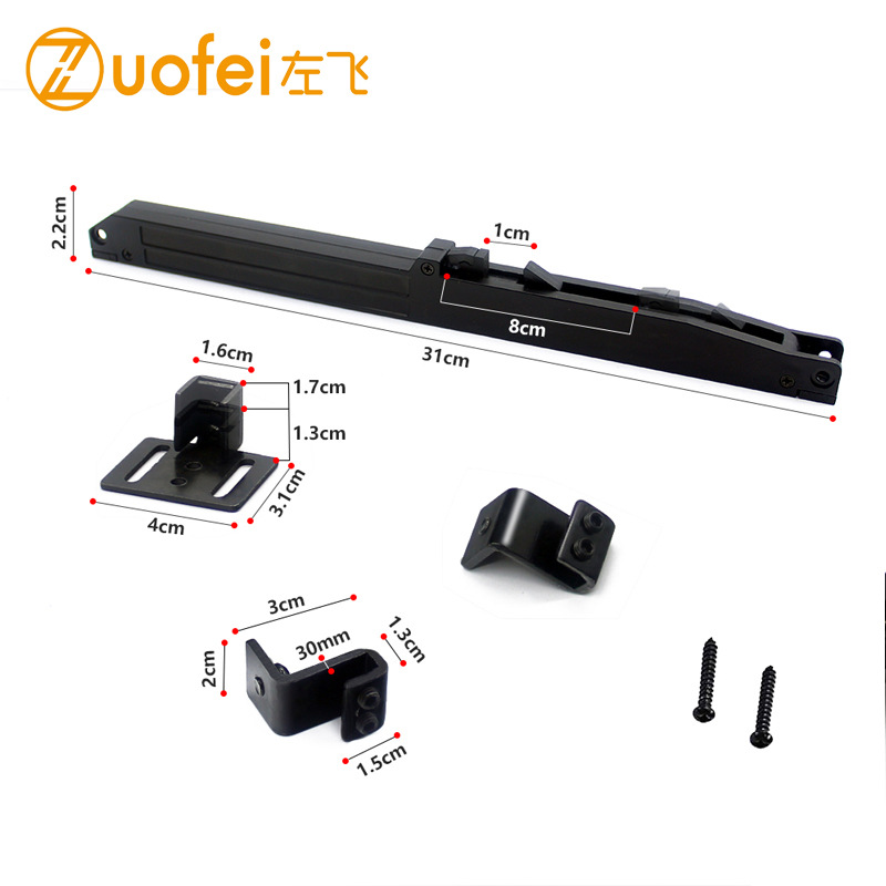 Barn door buffer damper, no-drilling accessory, buffer damper slide rail, barn door hanging rail, track damping full figure