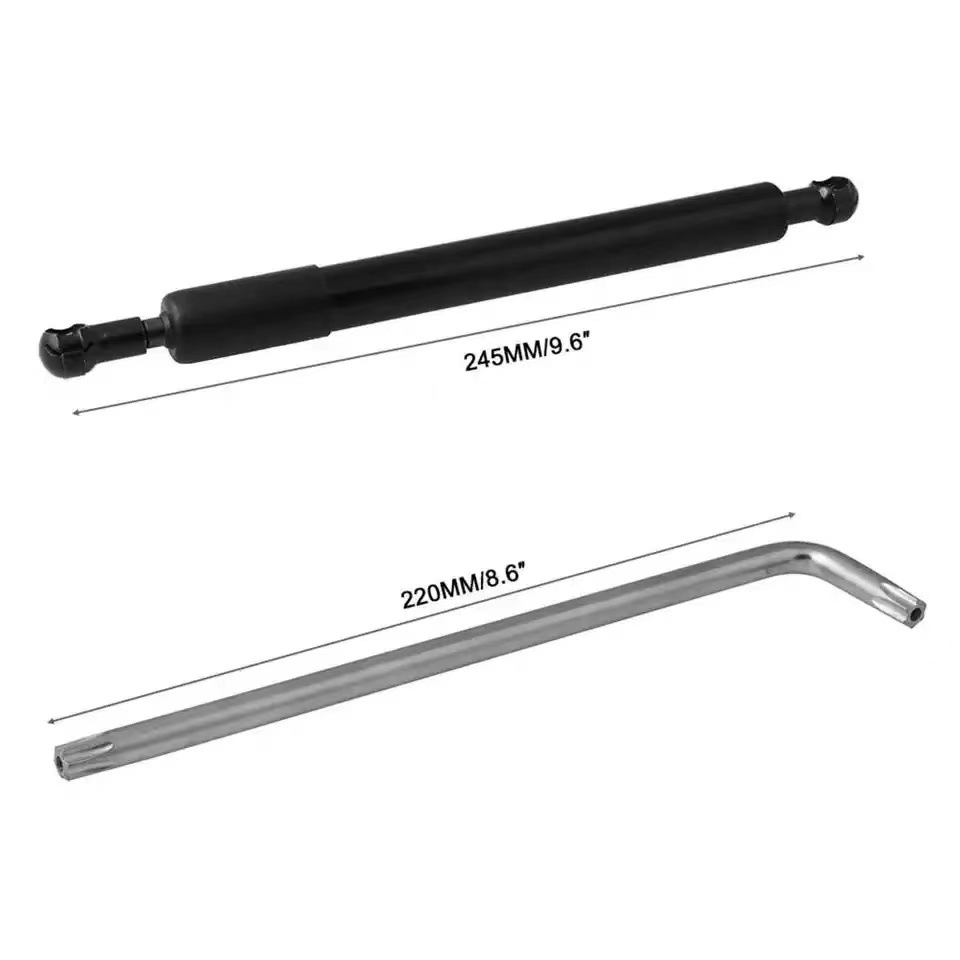 It is applicable to the new Ford F-150 Raptor models 15-19. The tailgate gas spring shock absorber is equipped with a downward-rolling slow descent damper Item Picture