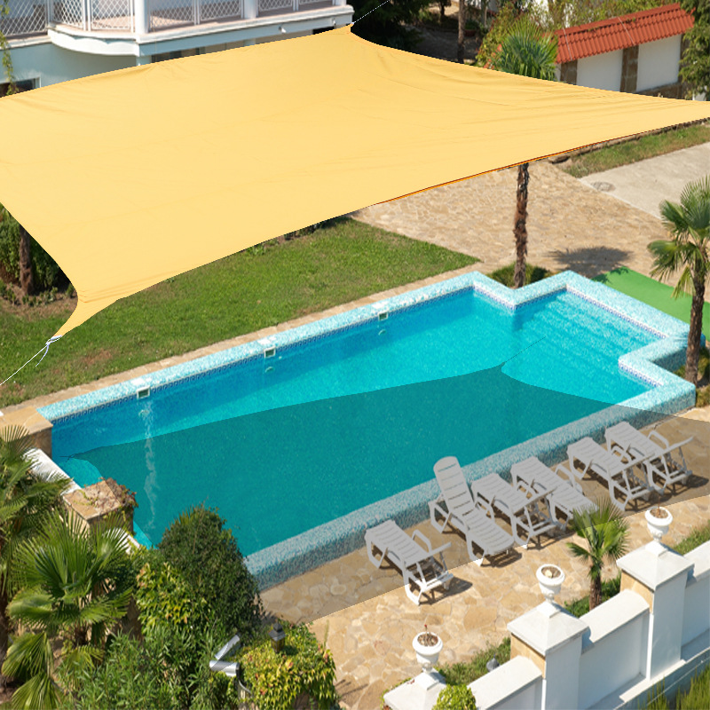 Square 3* 3-meter sunshade sail garden swimming pool outdoor courtyard Oxford fabric waterproof and UV-resistant sunshade net details Picture