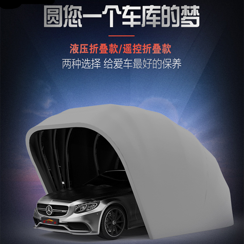 5.5-meter semi-automatic and fully automatic mobile garage, anti-sun exposure folding and retractable carport, car parking shed, sunshade details Picture