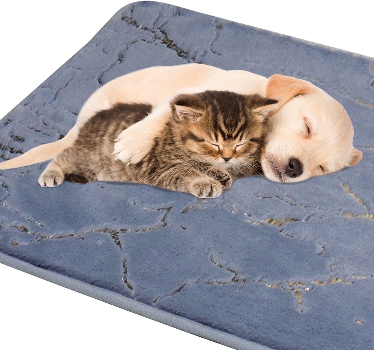 亲肤舒适兔毛绒浴室地垫 大理石纹烫金地垫 小兔毛烫金浴室垫 吸水防滑脚垫 TPR底浴室防滑垫详情5