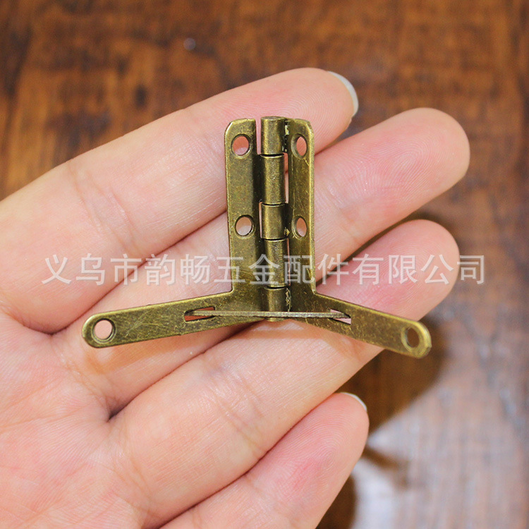Packaging box hinge, 1000-jin hinge, wooden box support hinge, medium-sized 1000-jin, 30*33MM hinge details Picture