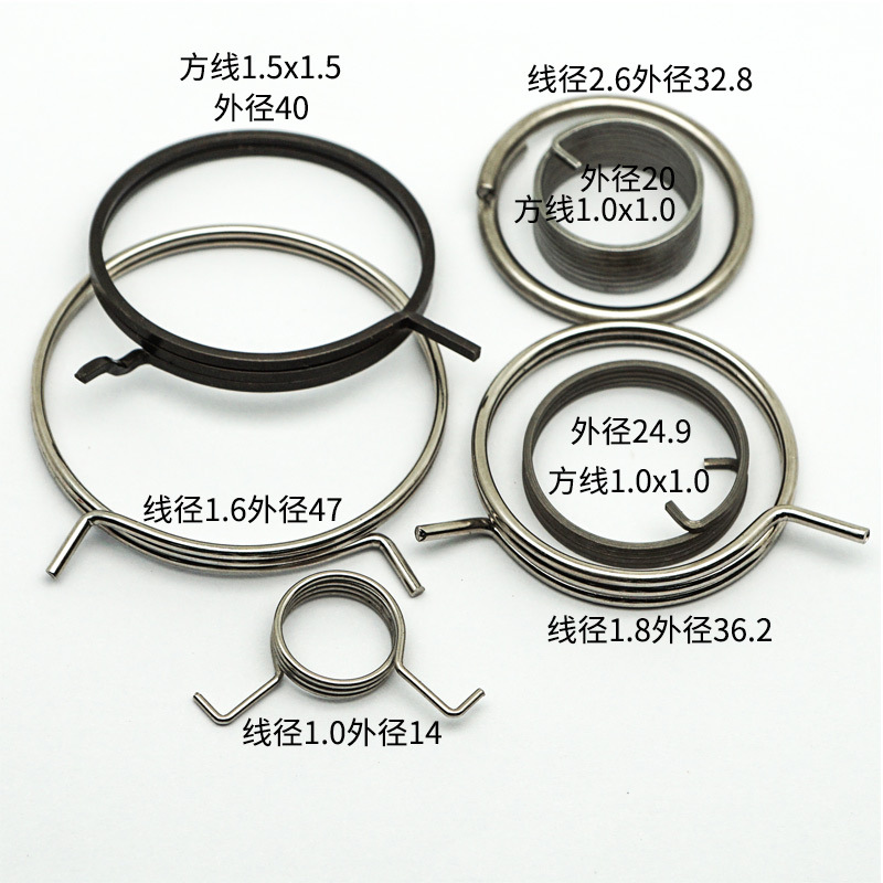 Factory direct supply of torsion spring lock lamps, stainless steel special-shaped hardware back clip, V-shaped double torsion spring Application Scenario