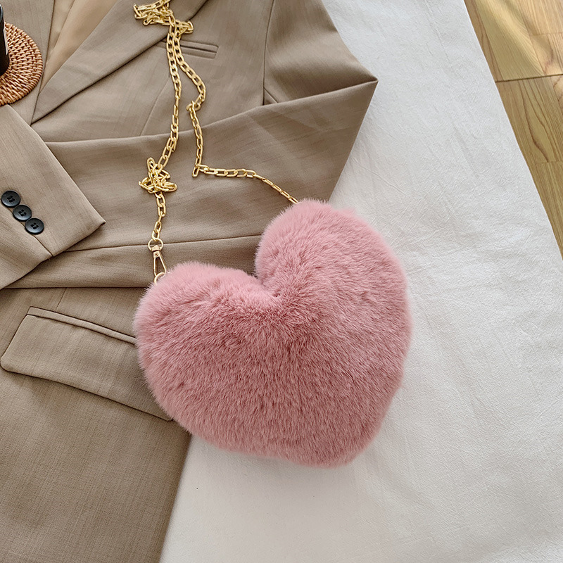 "Bag Girl 2024 New Style Fur Bag Girl Korean-style fashionable winter women's bag, plush small bag, coin purse, red envelope opening. Specification drawing