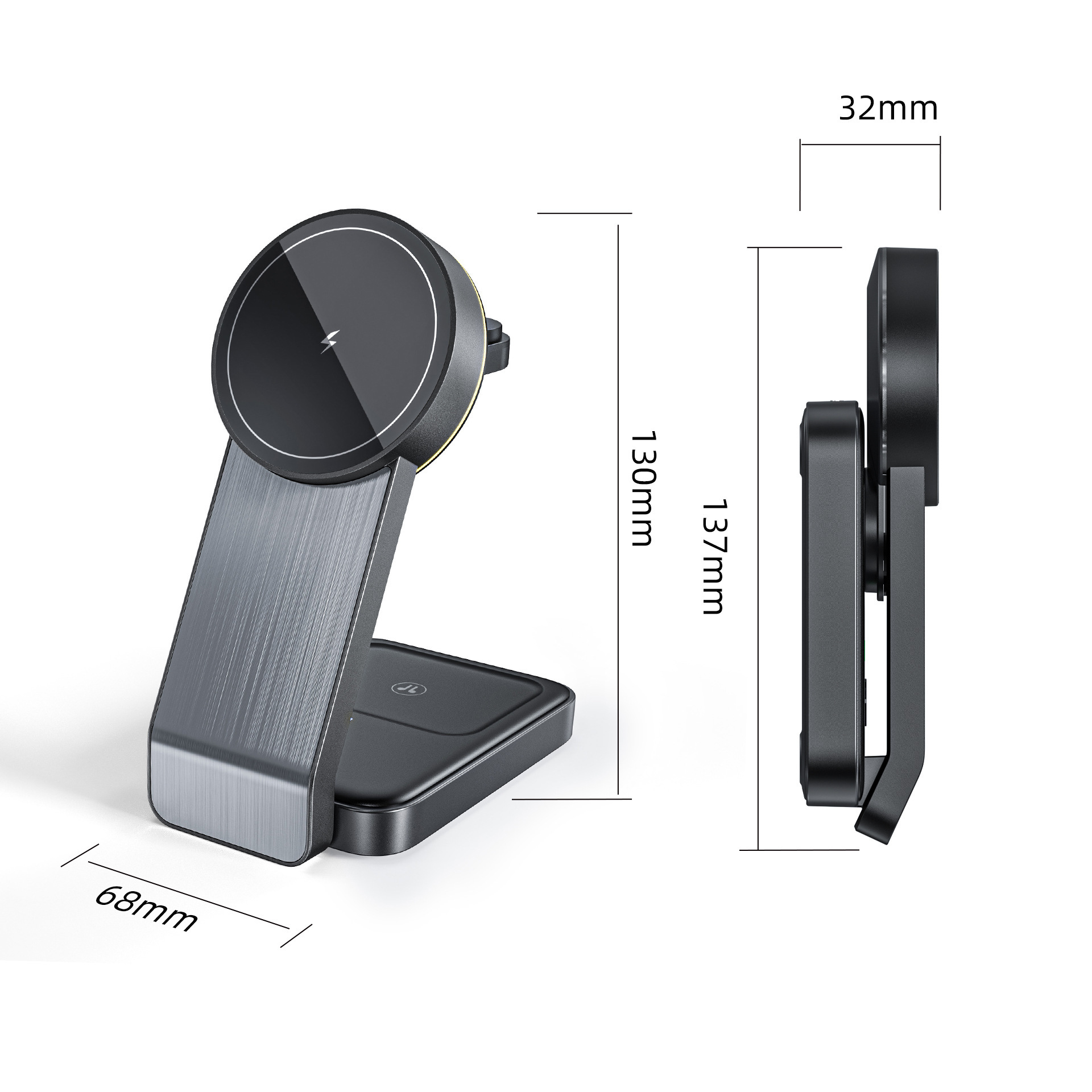 Cross-border three-in-one wireless magnetic fast charging phone stand, suitable for folding charging base of Apple Watch headphones details Picture
