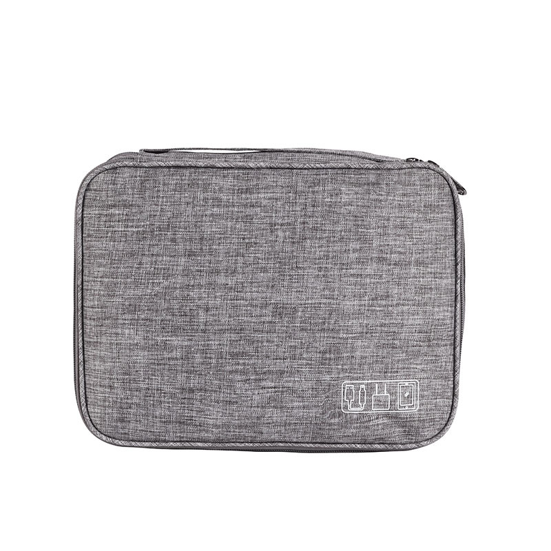 Runhui three-layer digital bag, multi-functional data cable storage bag, power bank and Earphone storage bag manufacturer wholesale Item Picture