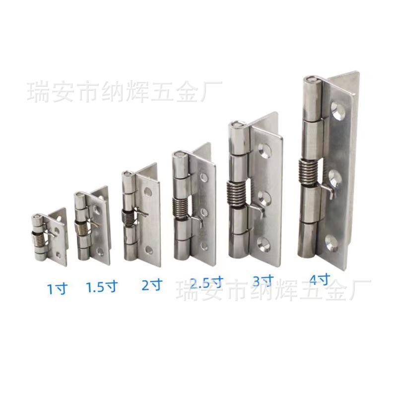 304 stainless steel self-closing spring hinges, hinges, damping hinges, buffer folding hinges, furniture door and window hinges details Picture