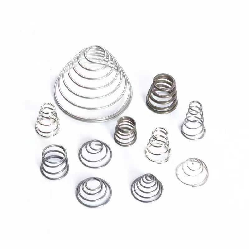 Tower spring, tower-shaped pagoda spring, compression spring, large and small conical spring, stainless steel battery spring, compression spring Application Scenario