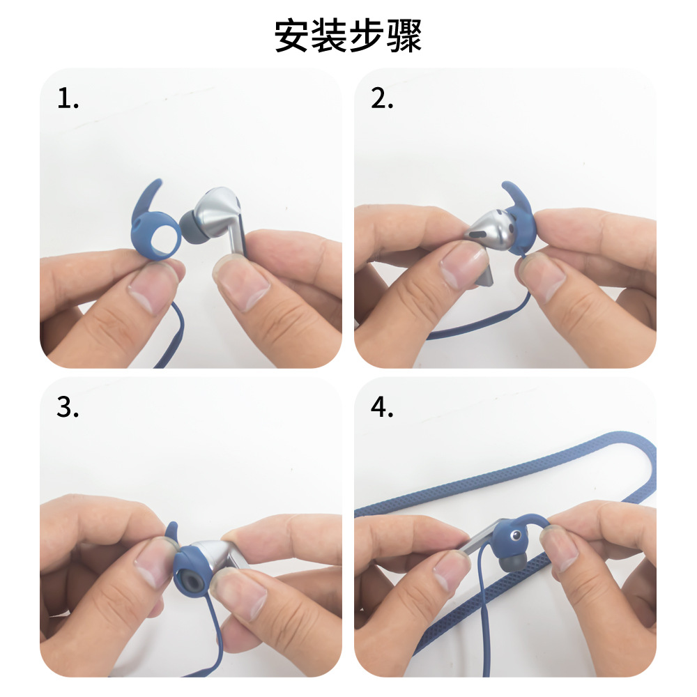 It is suitable for SAMSUNG Galaxy Buds 3 pro Bluetooth headphones. The handle is made of silicone anti-loss rope and hangs around the neck details Picture