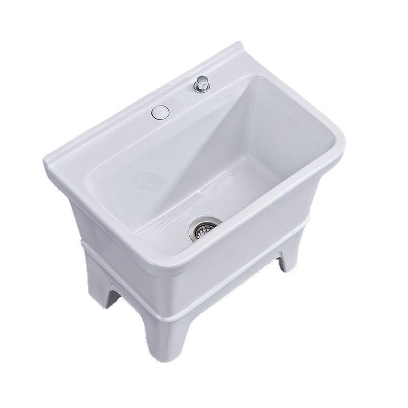 Mop pool, household high-legged mop, floor-standing small mop, ceramic integrated balcony mop pool, bathroom Item Picture