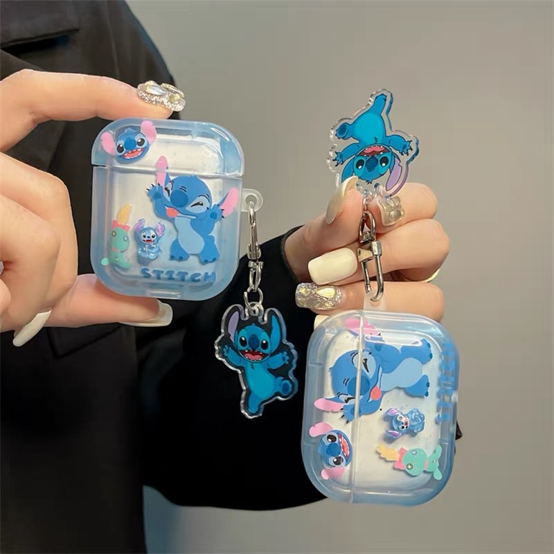 Cartoon Stitch is suitable for Apple AirPods 4th generation Bluetooth earphone case Pro2/3 generation earphone case full figure