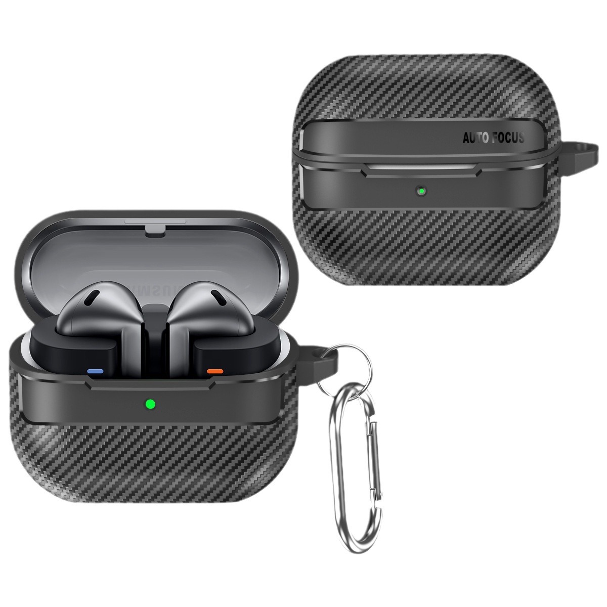 New transparent soft rubber anti-drop case for carbon fiber Bluetooth earphone cases applicable to Samsung Galaxy Buds3/3 Pro Item Picture