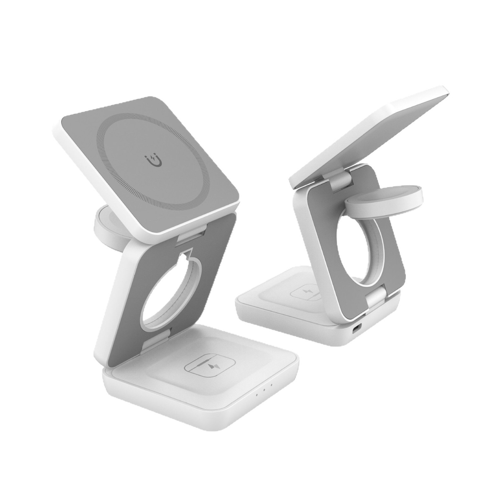 Three-in-one multi-functional foldable wireless charger for mobile phone stand fast charging, suitable for Apple and Huawei magnetic chargers Item Picture