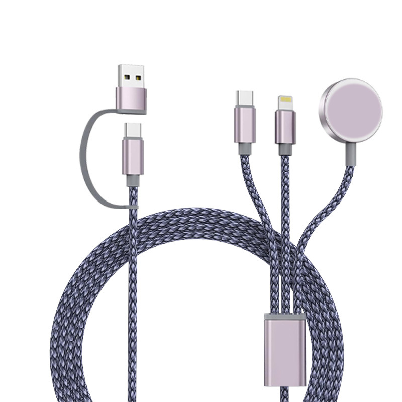 Compatible with apple watch 3-in-2 wireless charger, Apple Watch multi-in-one magnetic braided charging cable Item Picture
