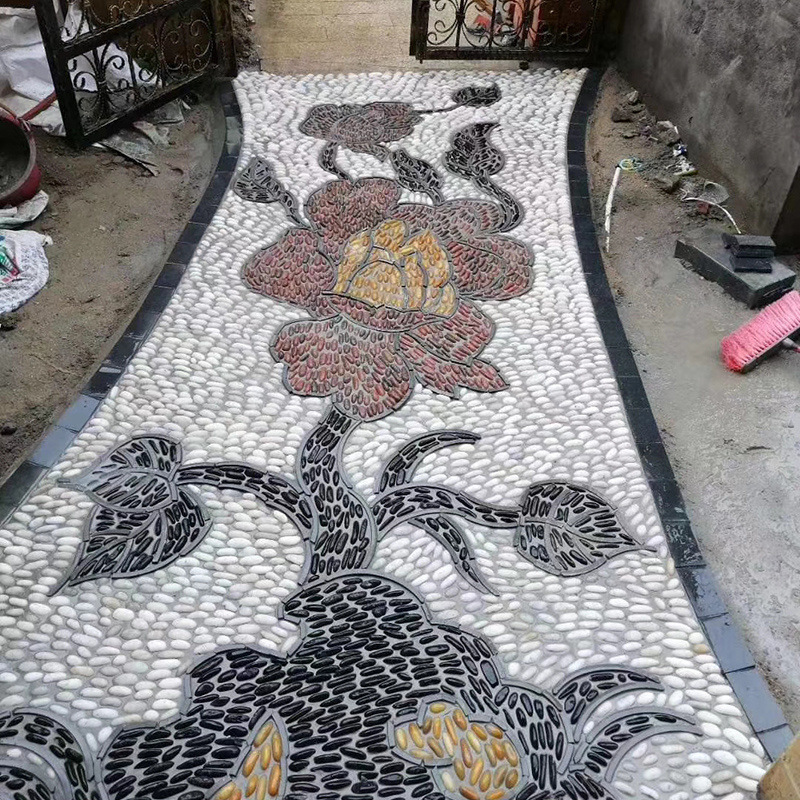 50 jin of pebbles for paving roads and floors, courtyard and garden landscaping, natural large and small stones, rain flower stones, raw stones, soft and warm stones Specification drawing