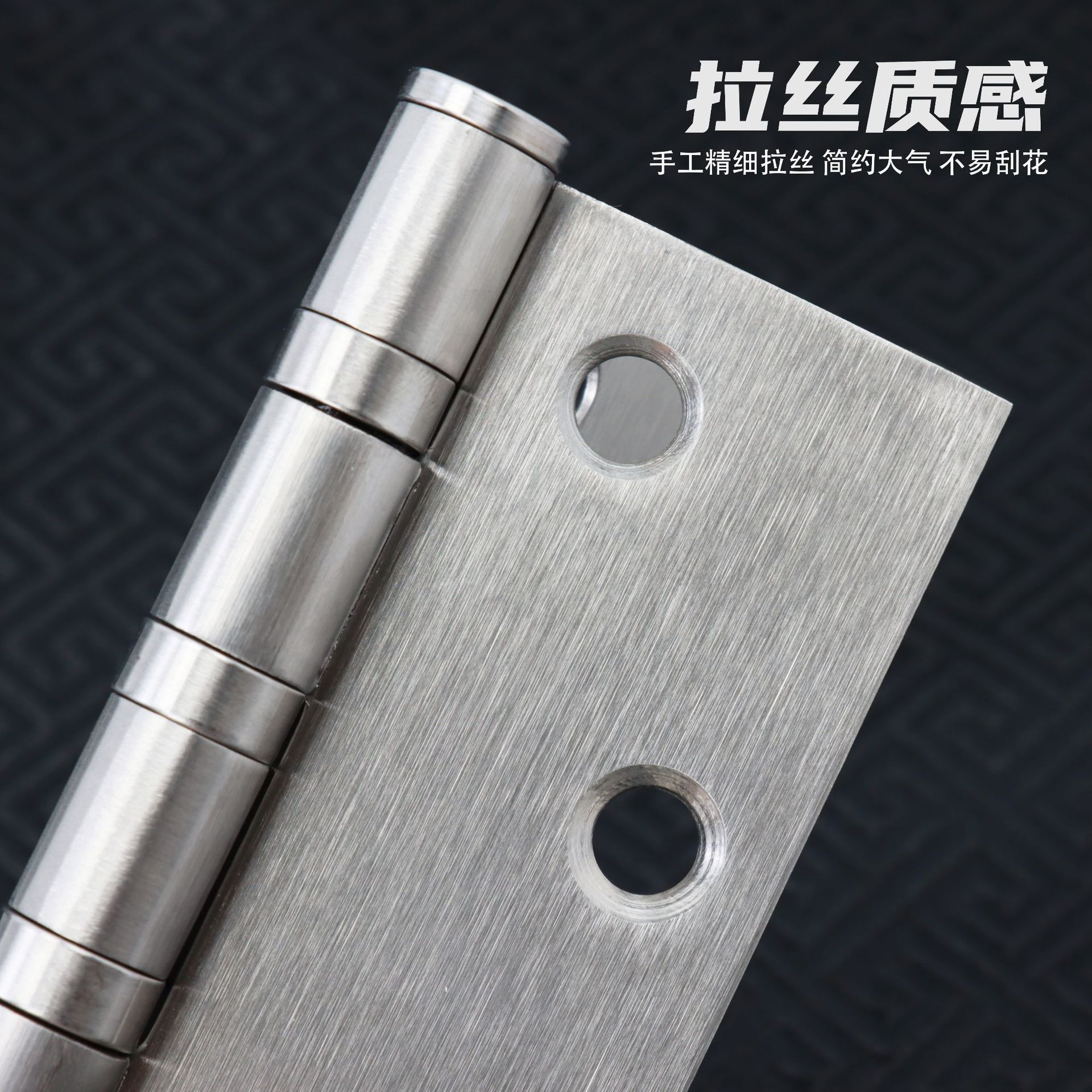 American-style flat hinge with C hole, stainless steel widened, 4-inch, 5-inch wooden door, fireproof door, silent bearing buffer, heavy-duty details Picture