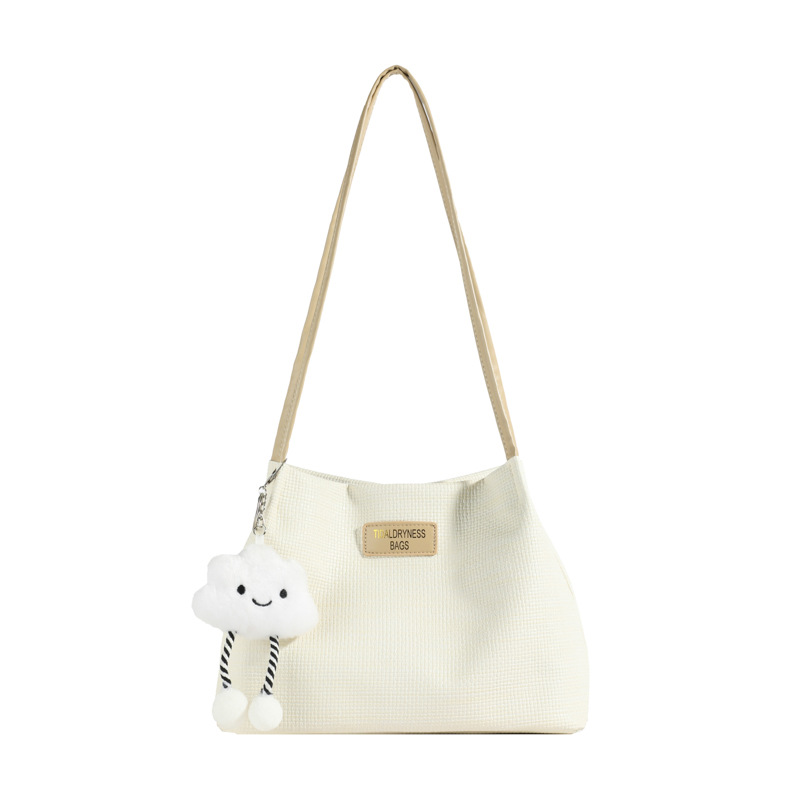 Casual large-capacity autumn new style, stylish 2024 solid color commuter single-shoulder underarm tote bag, women's crossbody bag Item Picture