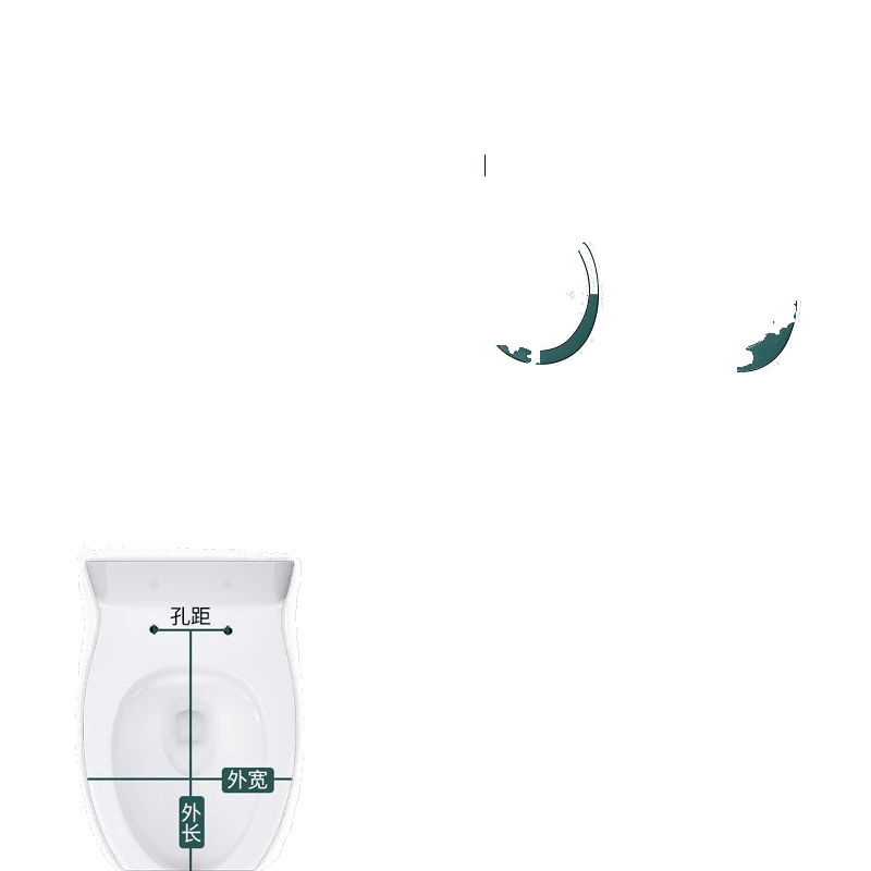 New type of thickened household toilet seat cover, old-fashioned universal silent square toilet seat cover, disassembly and installation cover plate, cross-border factory Item Picture